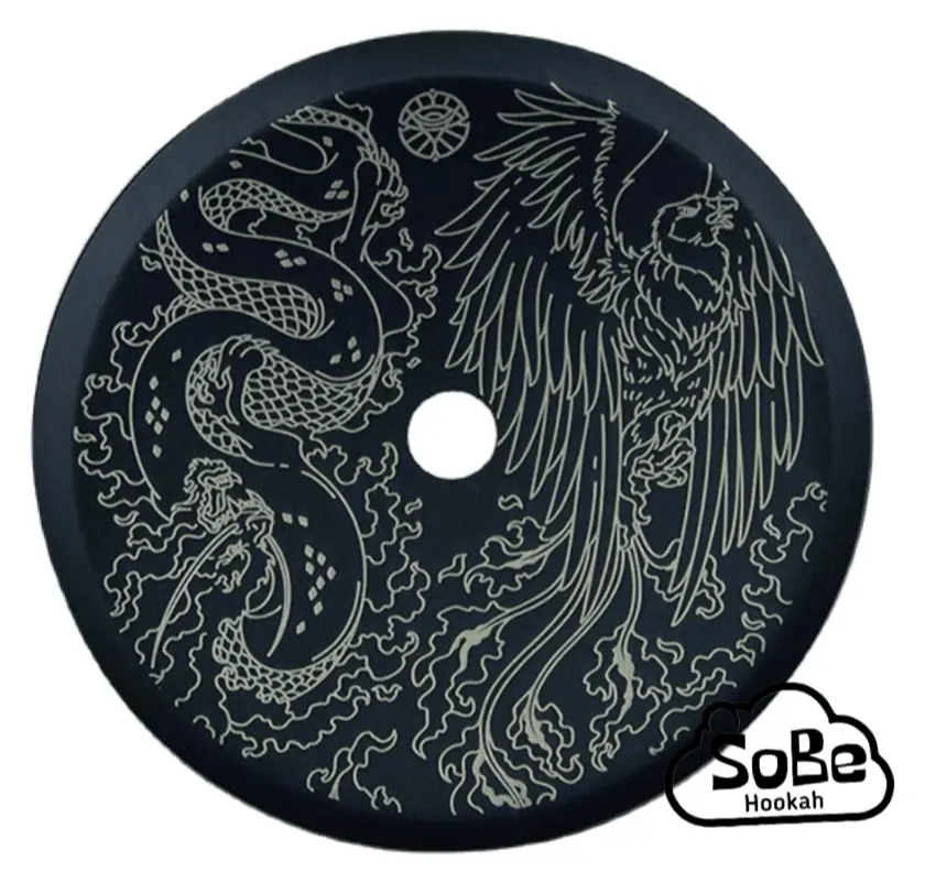 Alpha Hookah Dragon Tray Black