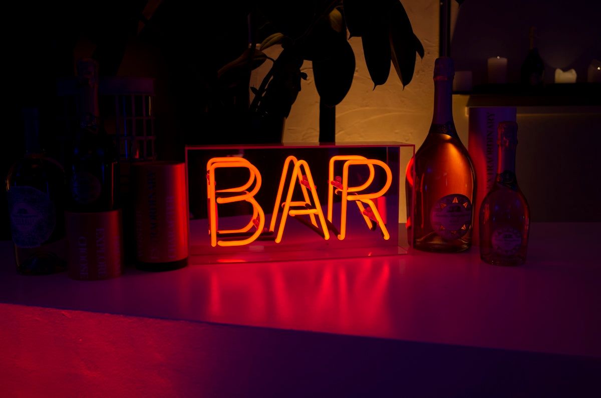 bar neon signage