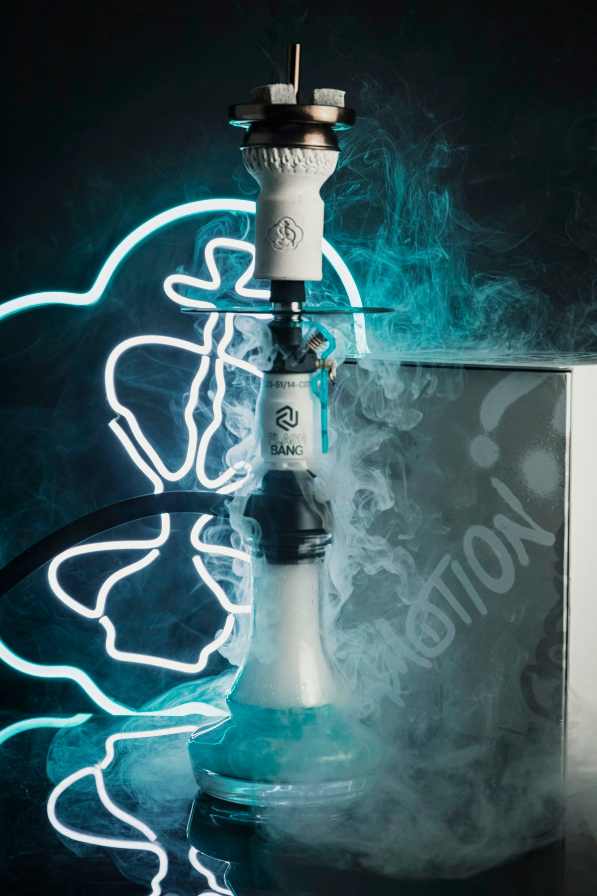 a hookah pipe with smoke coming out of it