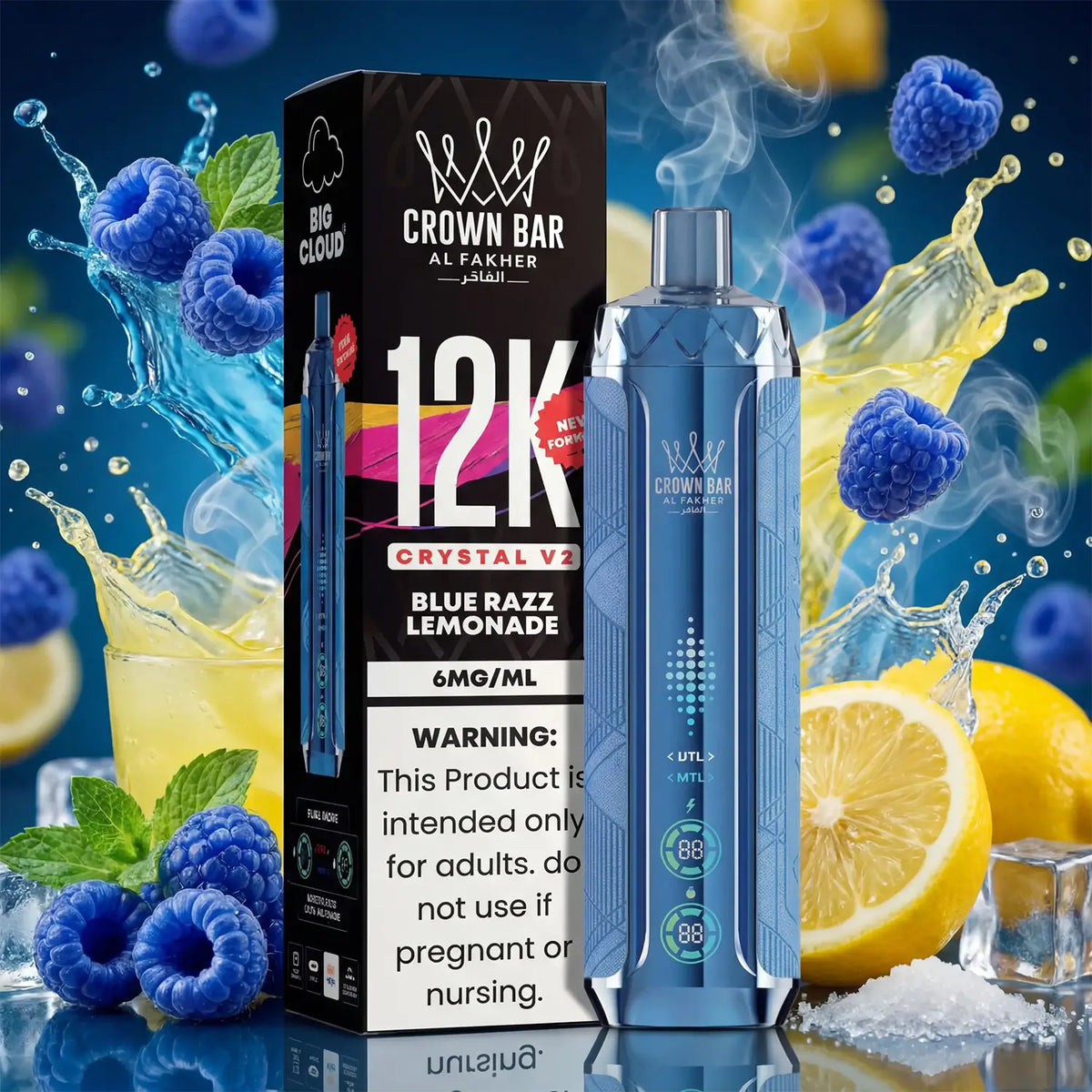 Al Fakher Crown Bar Vape 12K Crystal V2
