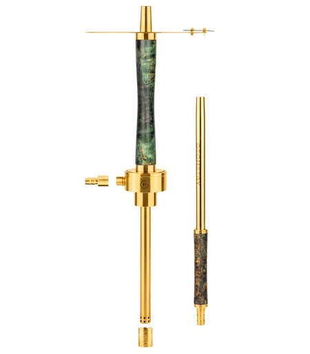 Geometry – Gold Stab Malachite Hookah
