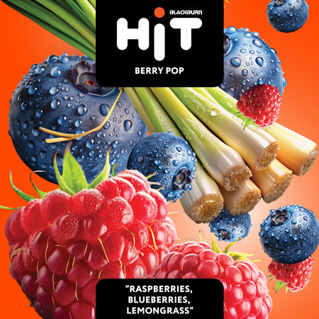 Black Burn HiT – Berry Pop 30G (Raspberries, Blueberries, Lemongrass)