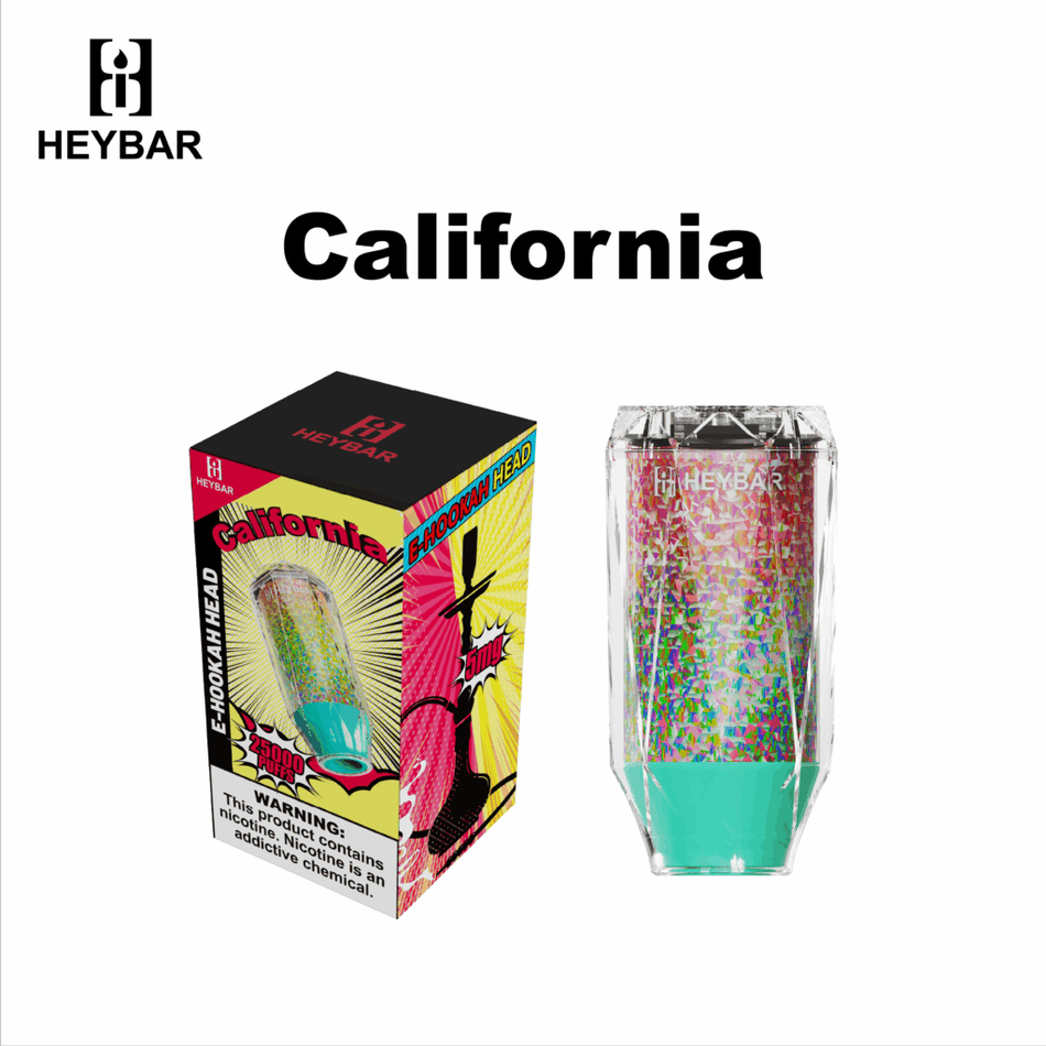 HeyBar E-Hookah Head 25k Disposable California