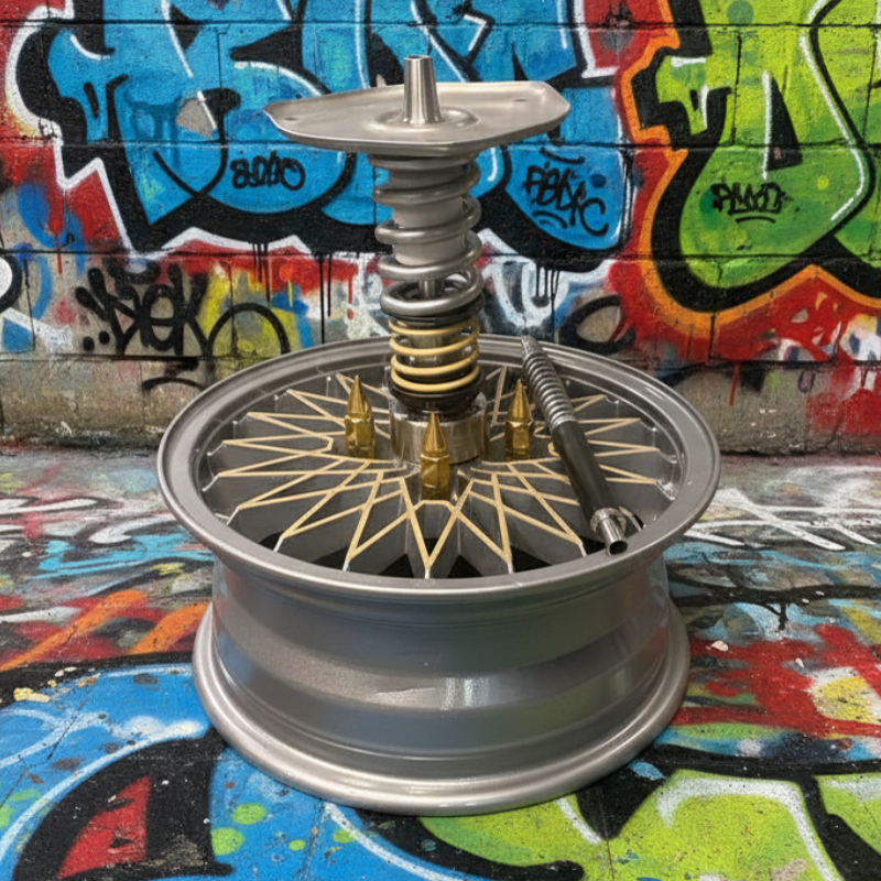 Shi Carver Hookah Wheel Silver – Gold