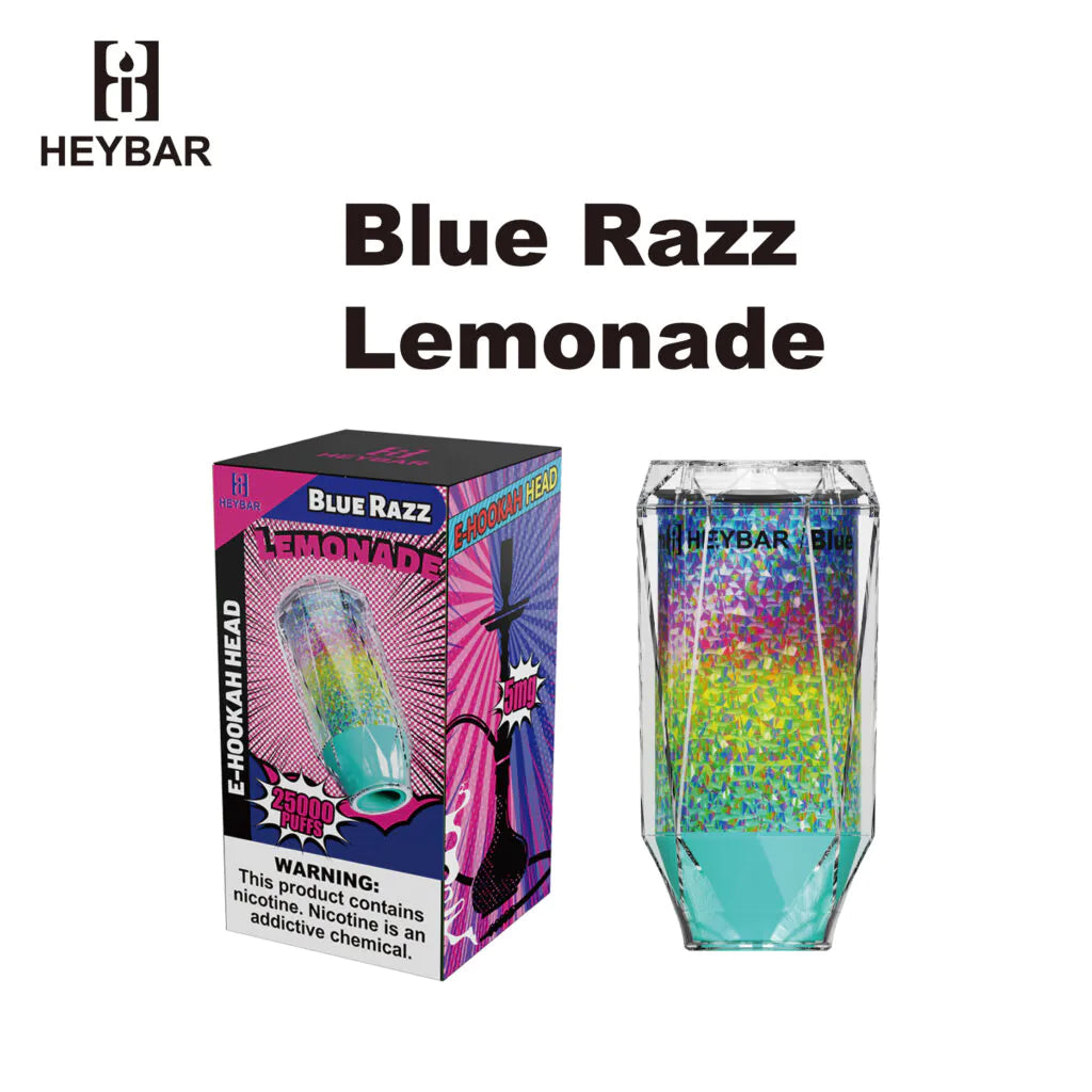 HeyBar E-Hookah Head 25k Disposable Blue Razz Lemonade