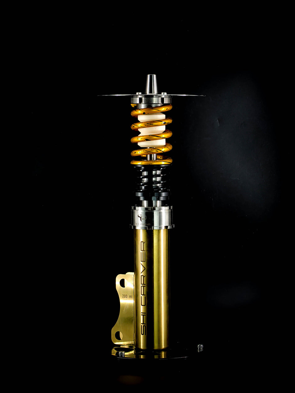 Shi Carver Hookah Static Final Gold Splash | White | Black