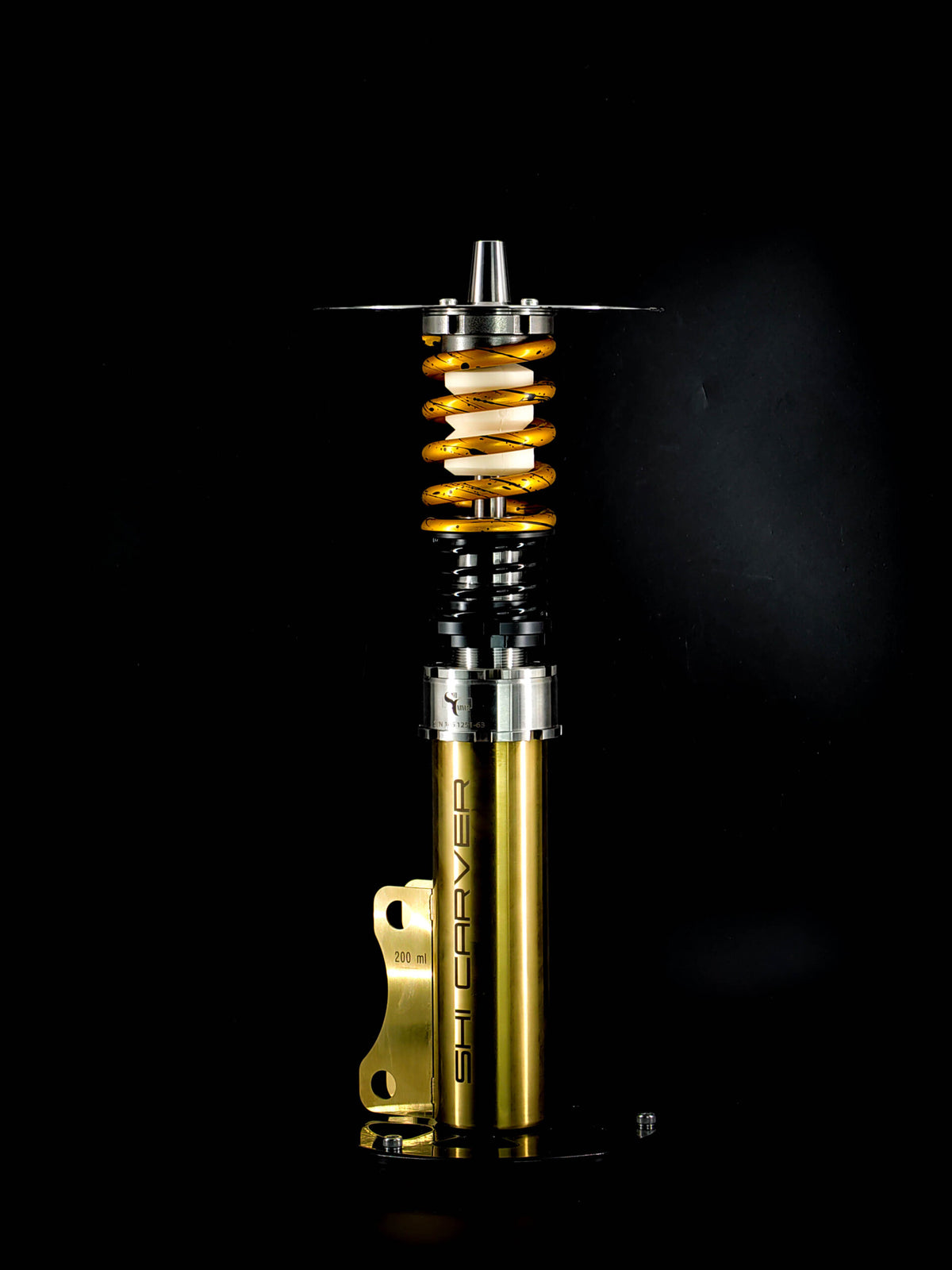 Shi Carver Hookah Static Final Gold Splash | White | Black