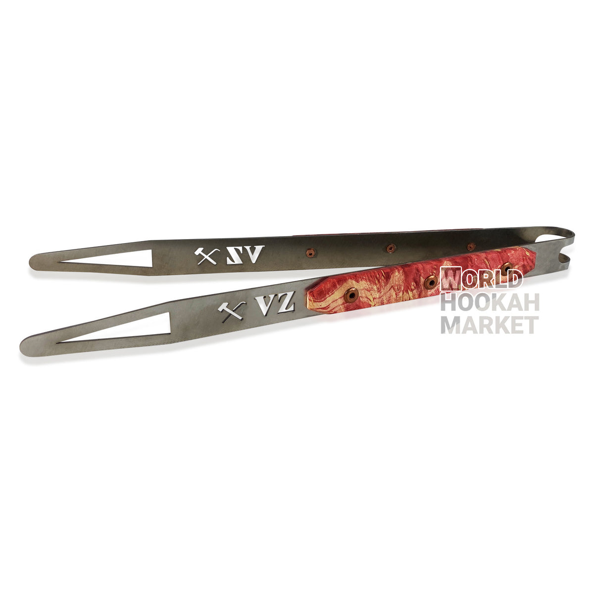 VZ Stainless Steel/Wood Tongs