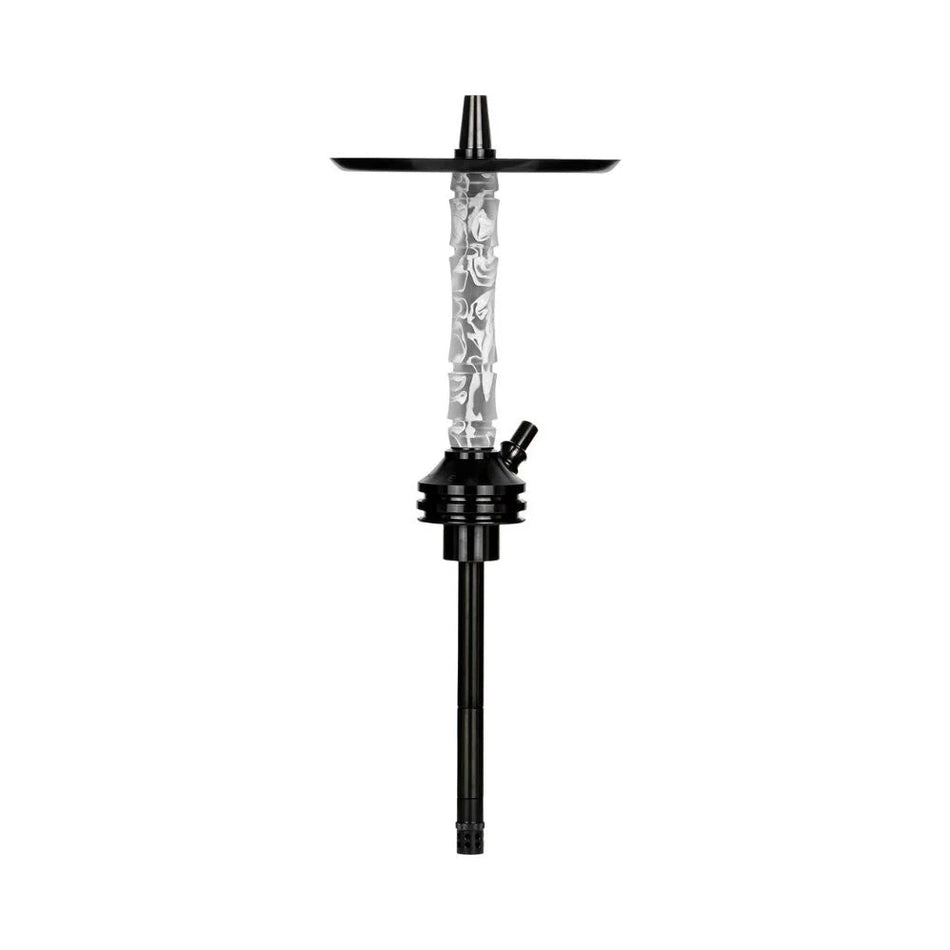 Moze Varity Lounge Black Wavy Frosted Hookah