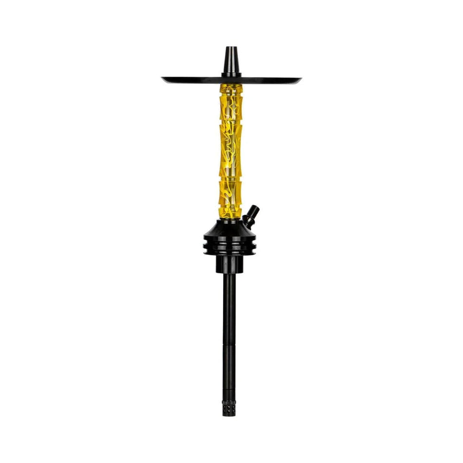 Moze Varity Lounge Black Wavy Yellow Hookah
