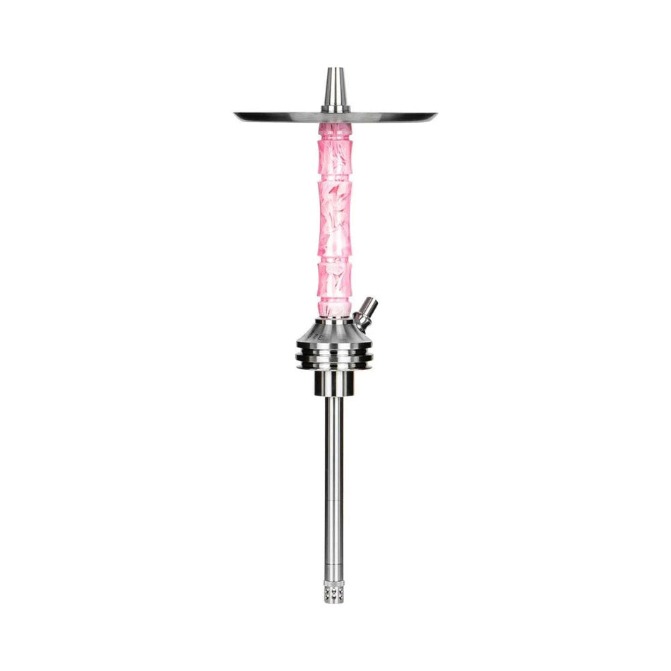 Moze Varity Lounge Silver Wavy Pink Hookah