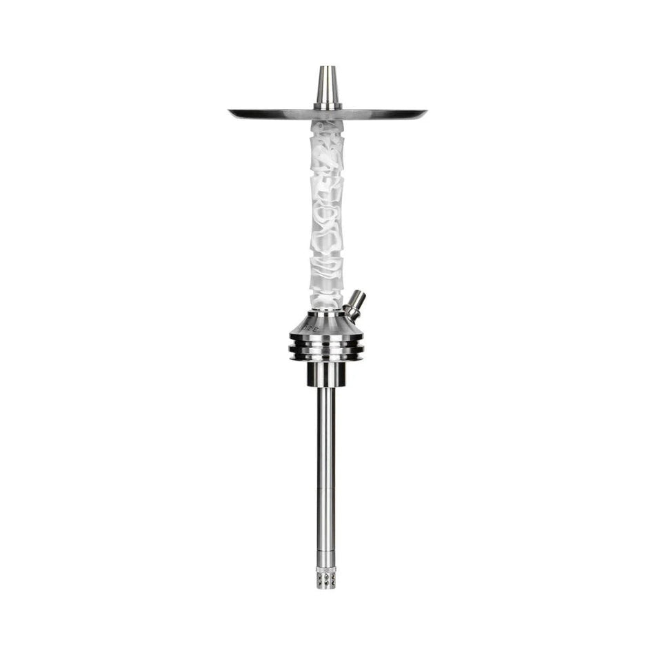Moze Varity Lounge Silver Wavy Frosted Hookah