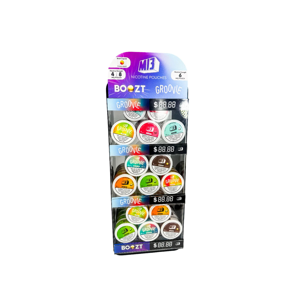 Nicotine Ponches Display M13 & Groovie