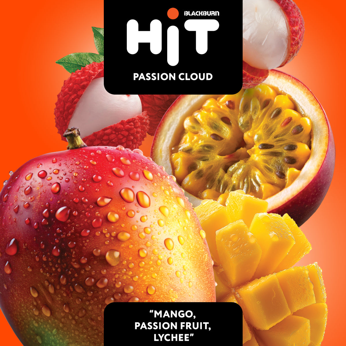 Black Burn HiT – Passion Cloud 30G (Mango, Passion Fruit, Lychee)