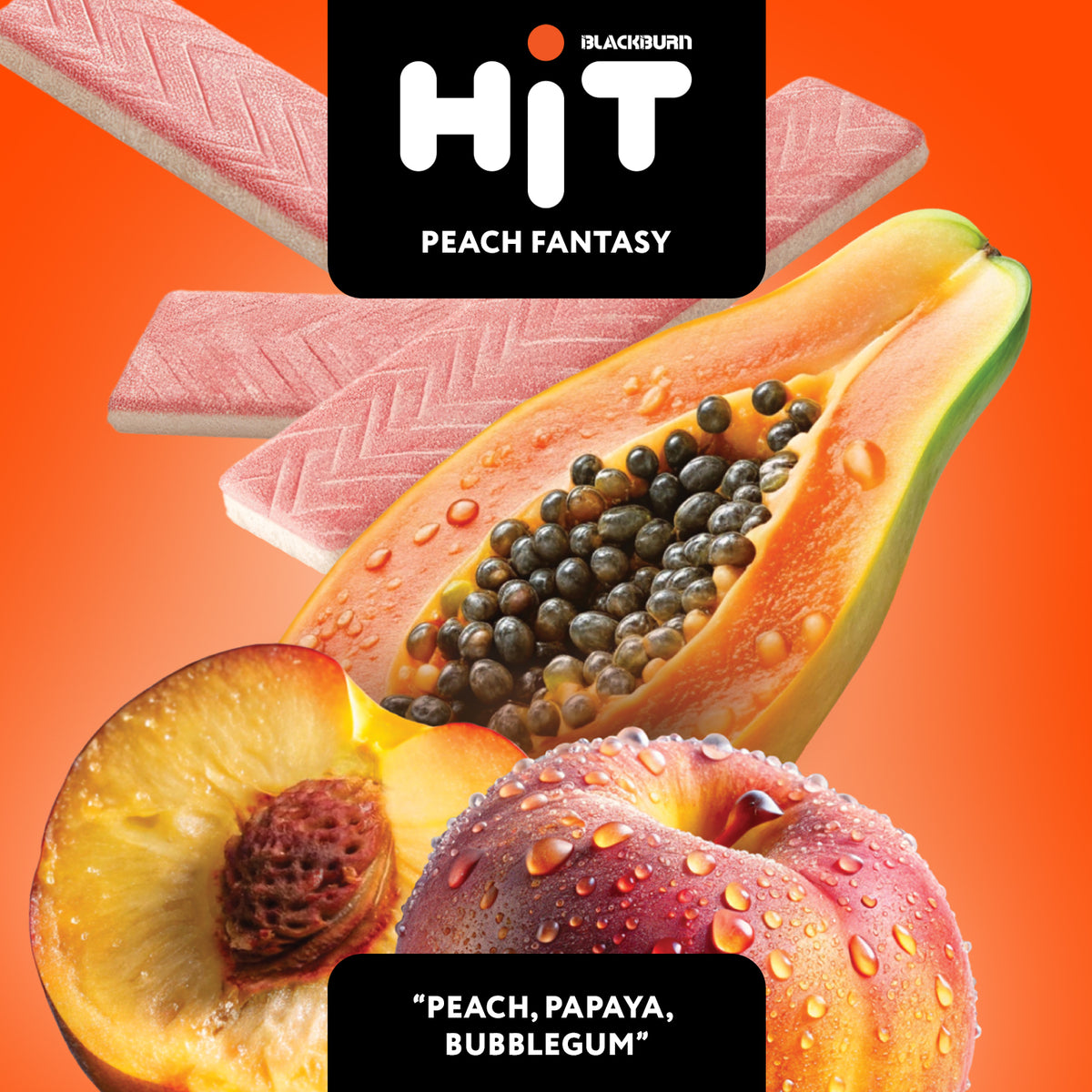 Black Burn HiT – Peach Fantasy 30G (Peach, Papaya, Bubble Gum)