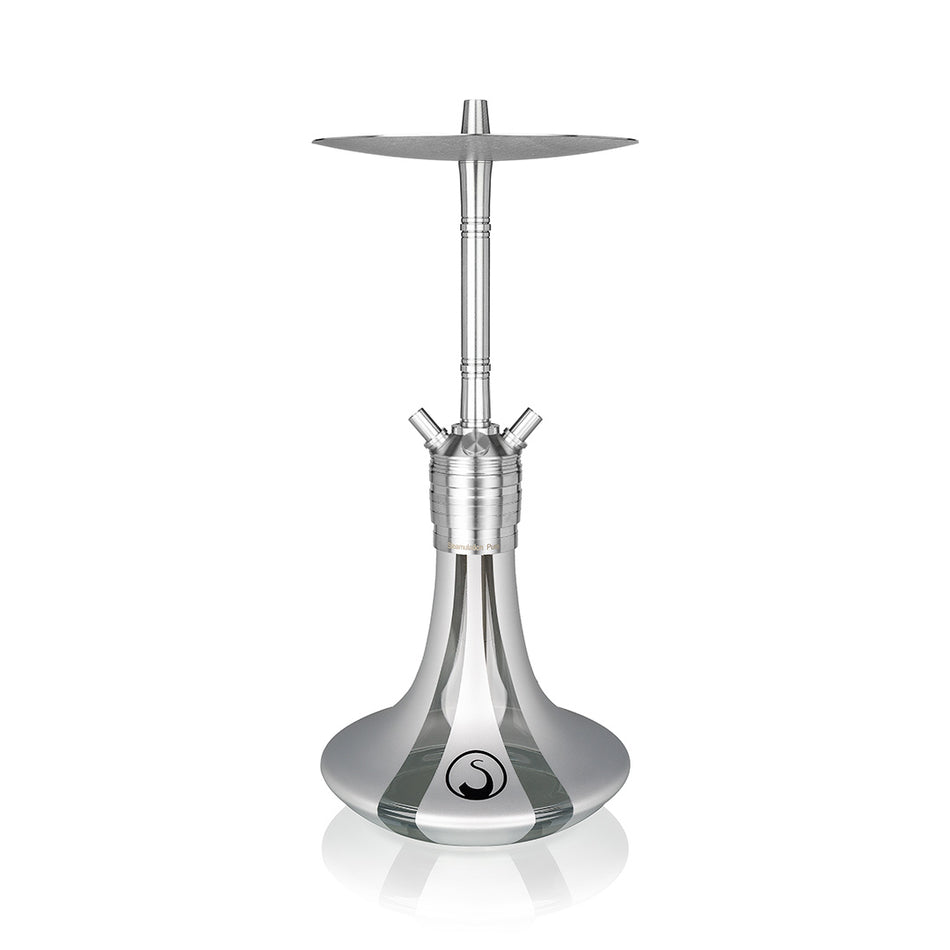 Steamulation Pure Silver Matte Metallic Hookah