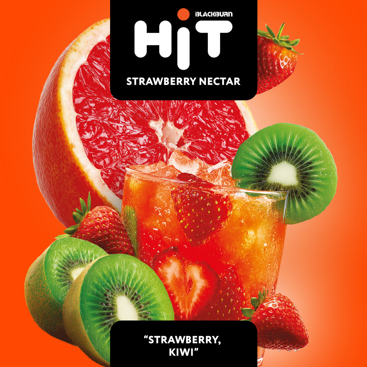Black Burn HiT – Strawberry Nectar 30G (Strawberry, Kiwi)