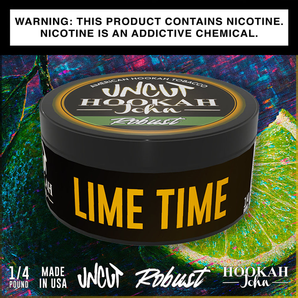 HJ Uncut Robust Lime Time Hookah Tobacco 1/4lb