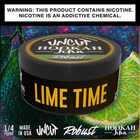 HJ Uncut Robust Lime Time Hookah Tobacco 1/4lb
