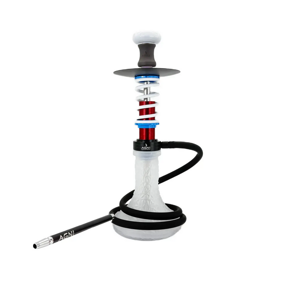 Agni F1 White and Red Hookah
