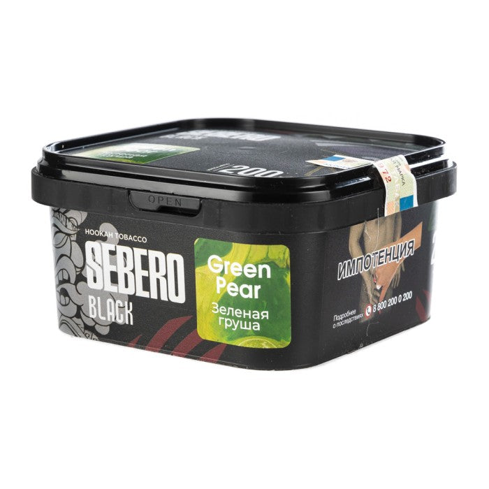 Sebero Black Green Pear Hookah Tobacco 200g