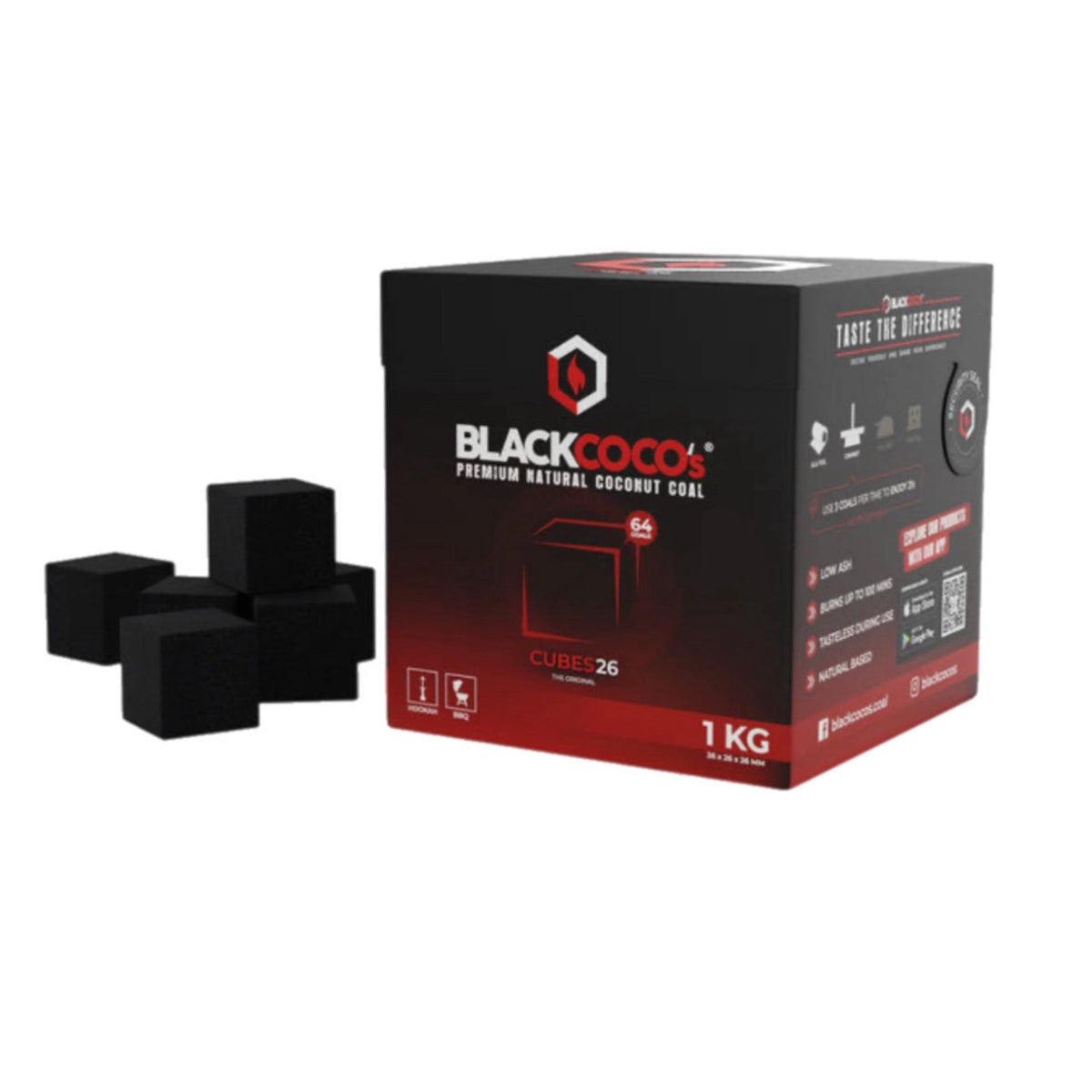 BLACKCOCO’s Hookah Charcoal 26mm Cube - SoBe Hookah