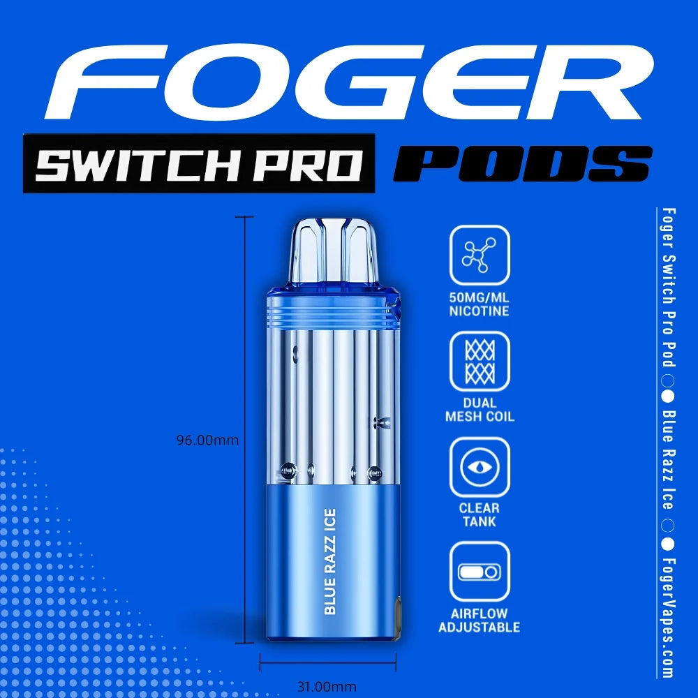 Foger Switch Pro Pod | 30K Puffs – Blue Raz Ice