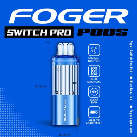 Foger Switch Pro Pod | 30K Puffs – Blue Raz Ice