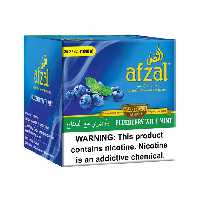 Afzal Blueberry With Mint Hookah Tobacco 1kg