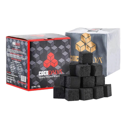 CocoDalya Coconut Coals 72 Count Cubes (1kg) - SoBe Hookah