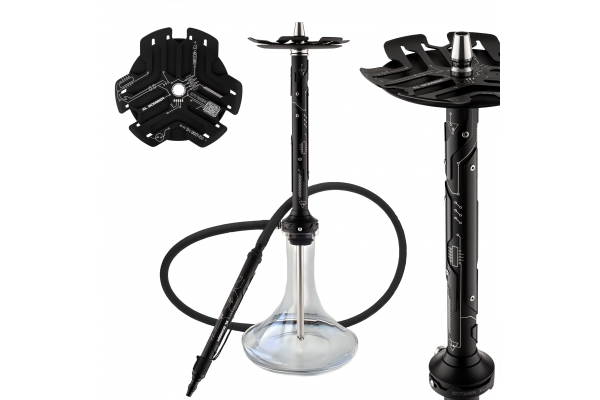 El Bomber Design Sansara Cyber Black Hookah