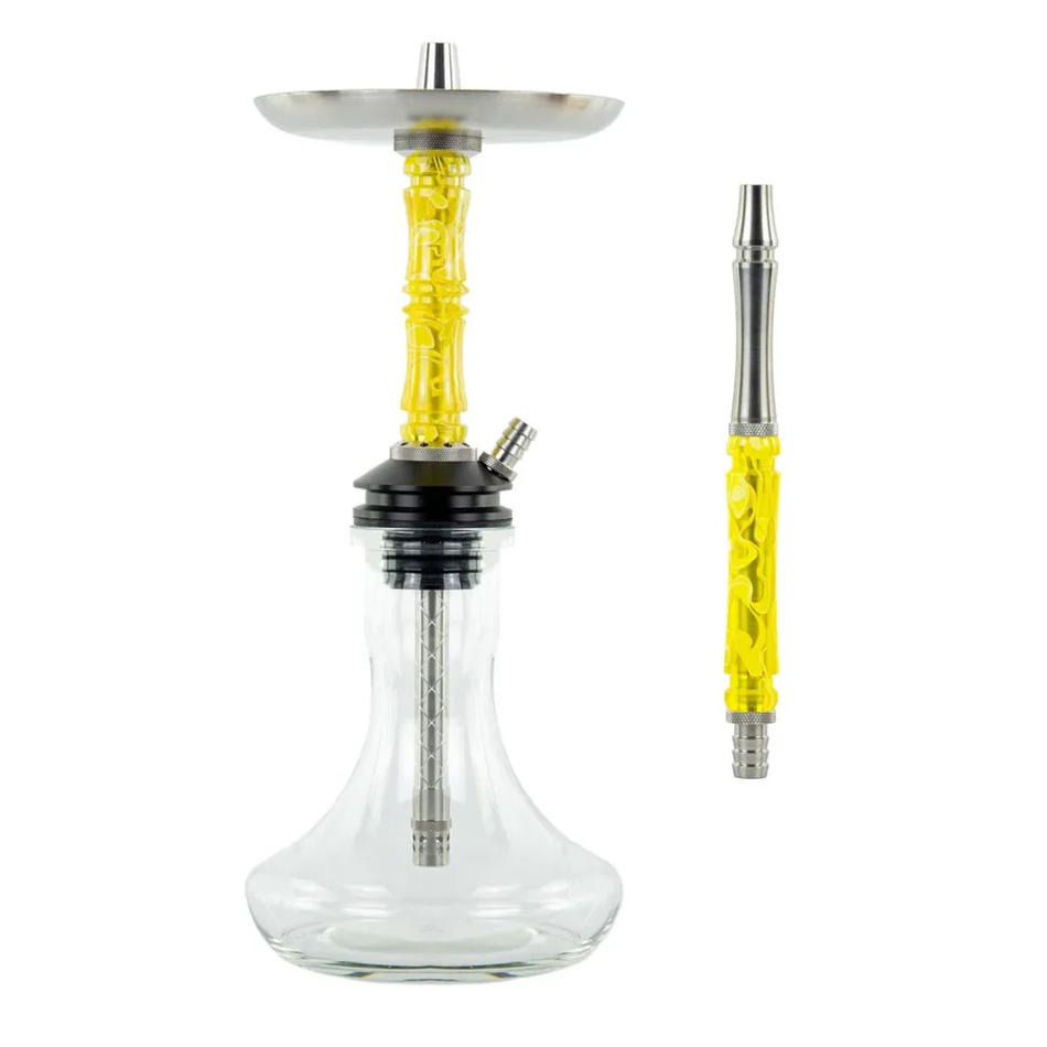 Moze Breeze Two Wavy Yellow Hookah