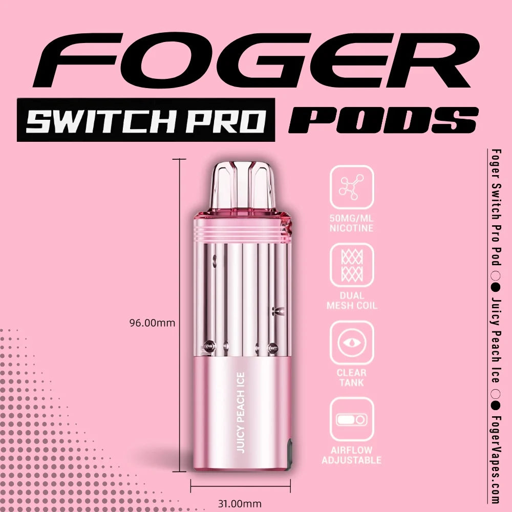 Foger Switch Pro Pod | 30K Puffs – Ice Juicy Peach