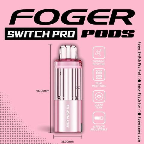 Foger Switch Pro Pod | 30K Puffs – Ice Juicy Peach