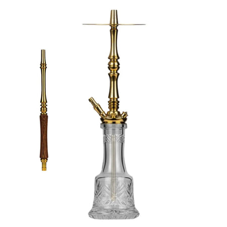 Moze Tradi L Full Set - Gold - Cut Glass Vase - SoBe Hookah