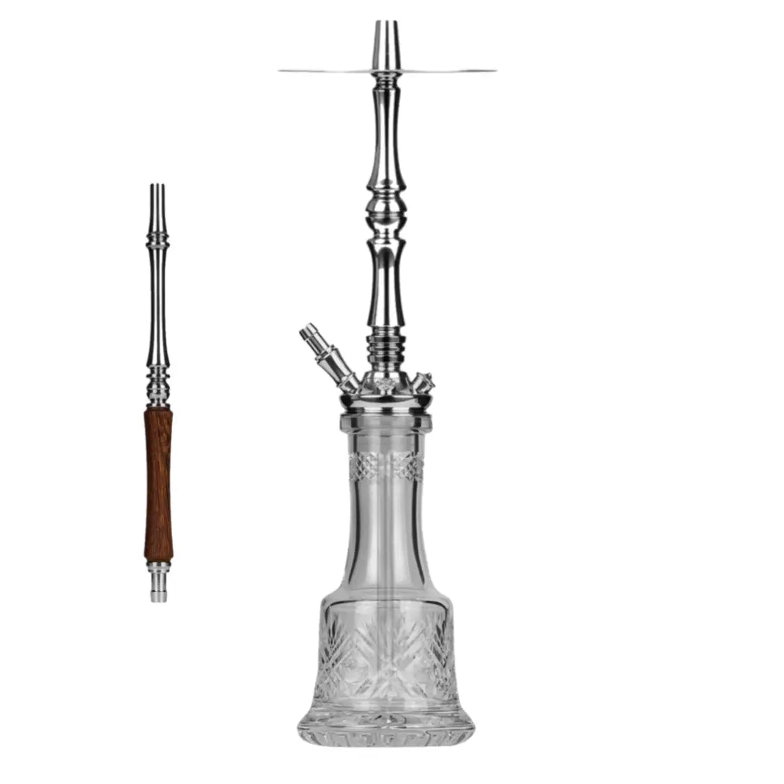 Moze Tradi L Full Set - Silver - Cut Glass Vase - SoBe Hookah