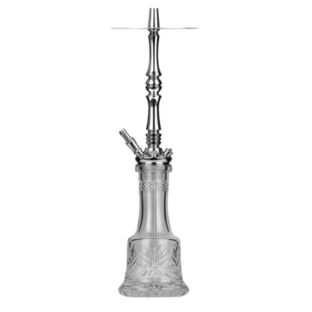 Moze Tradi L - Silver - Cut Glass Hookah Vase - SoBe Hookah