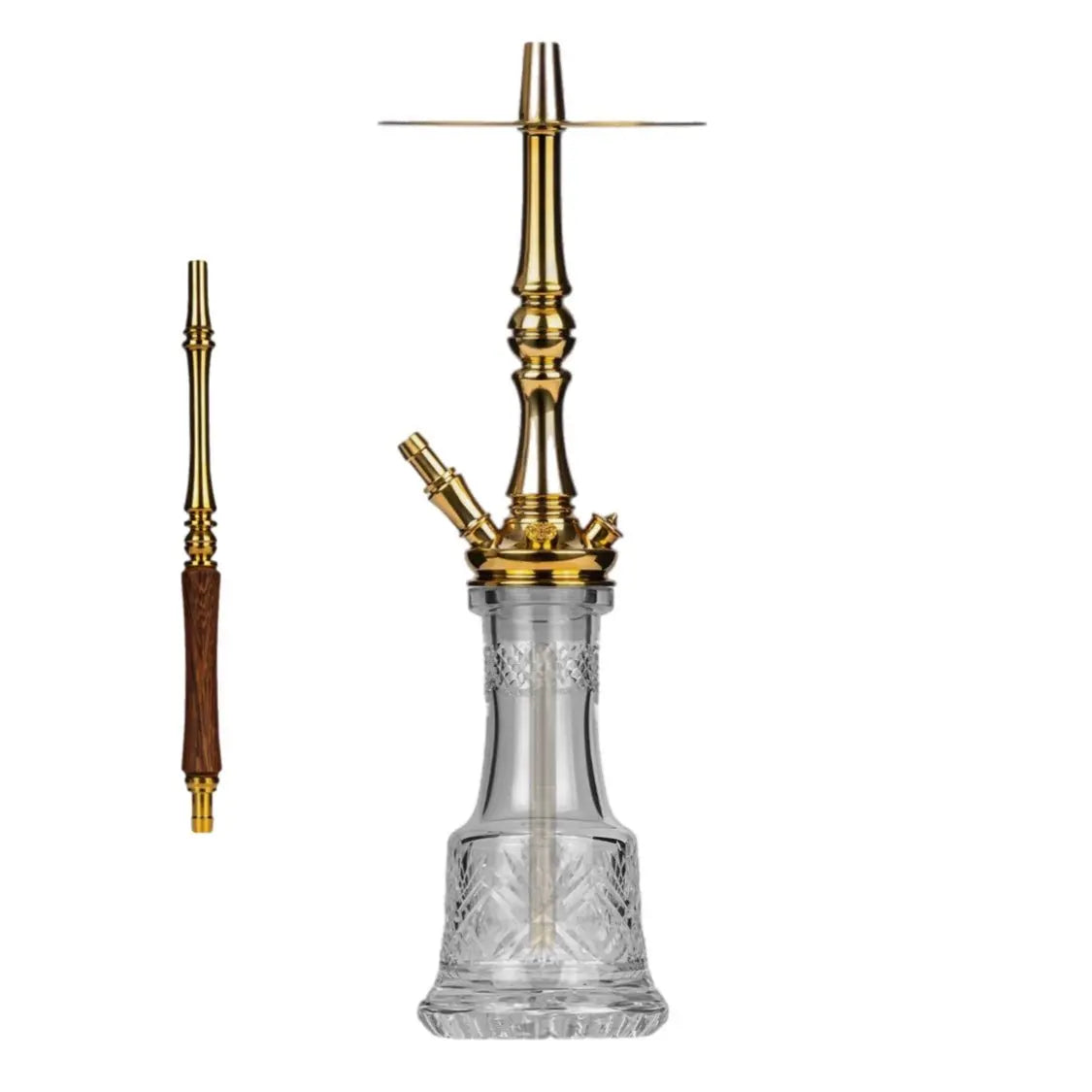 Moze Tradi - M - Full Set - Gold - Cut Glass Vase - SoBe Hookah
