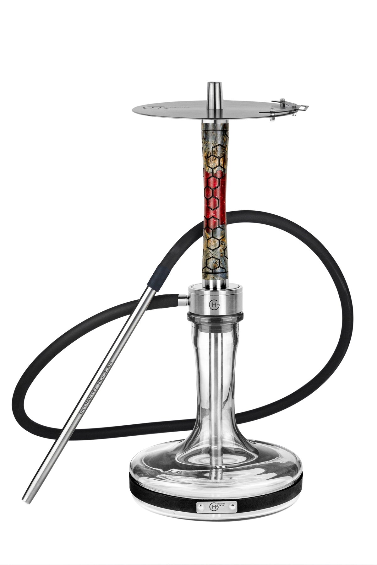 Geometry Hookah Big Bro Stab HoneyComb | Grey-Red