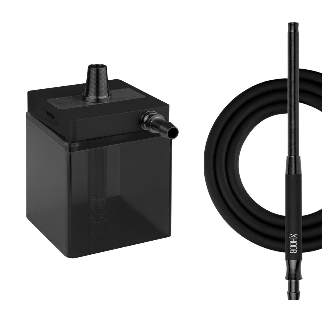 Hoob Hookah SubAtom Black | Black Stem