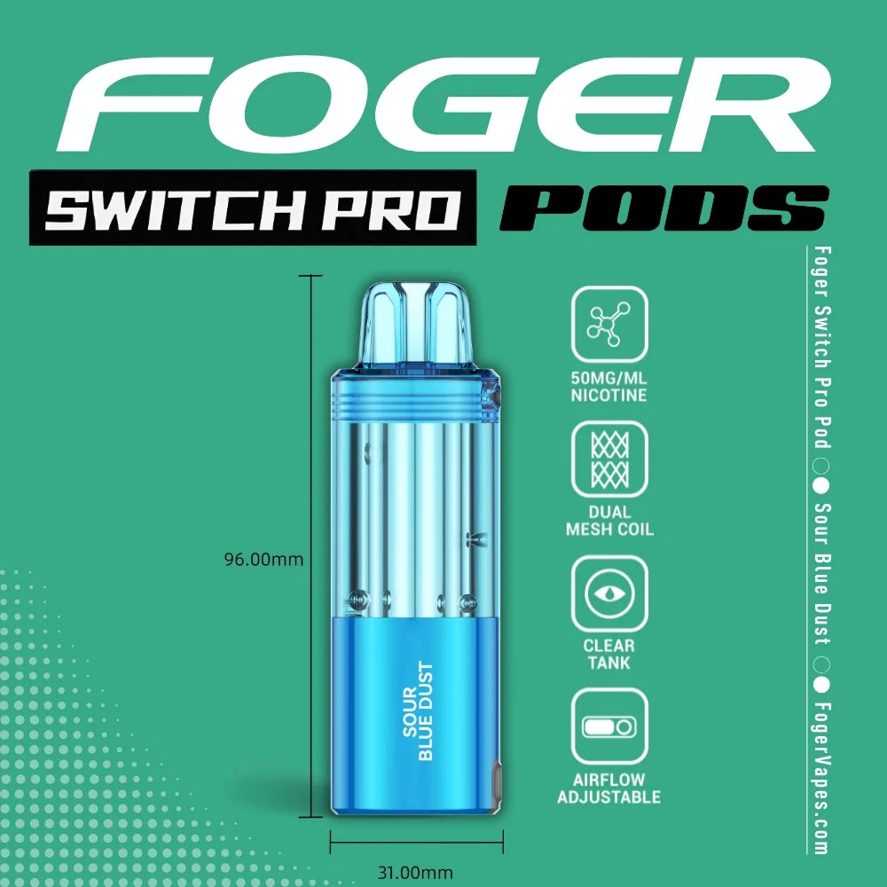 Foger Switch Pro Pod | 30K Puffs – Sour Blue Dust
