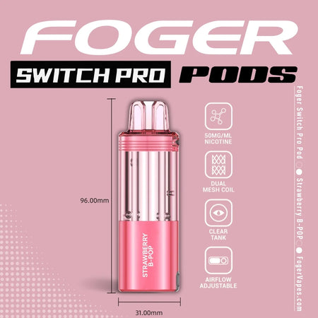 Foger Switch Pro Pod | 30K Puffs – Strawberry B-Burst