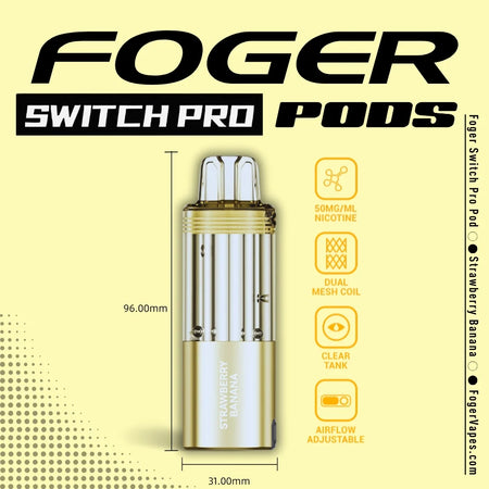 Foger Switch Pro Pod | 30K Puffs – Strawberry Banana