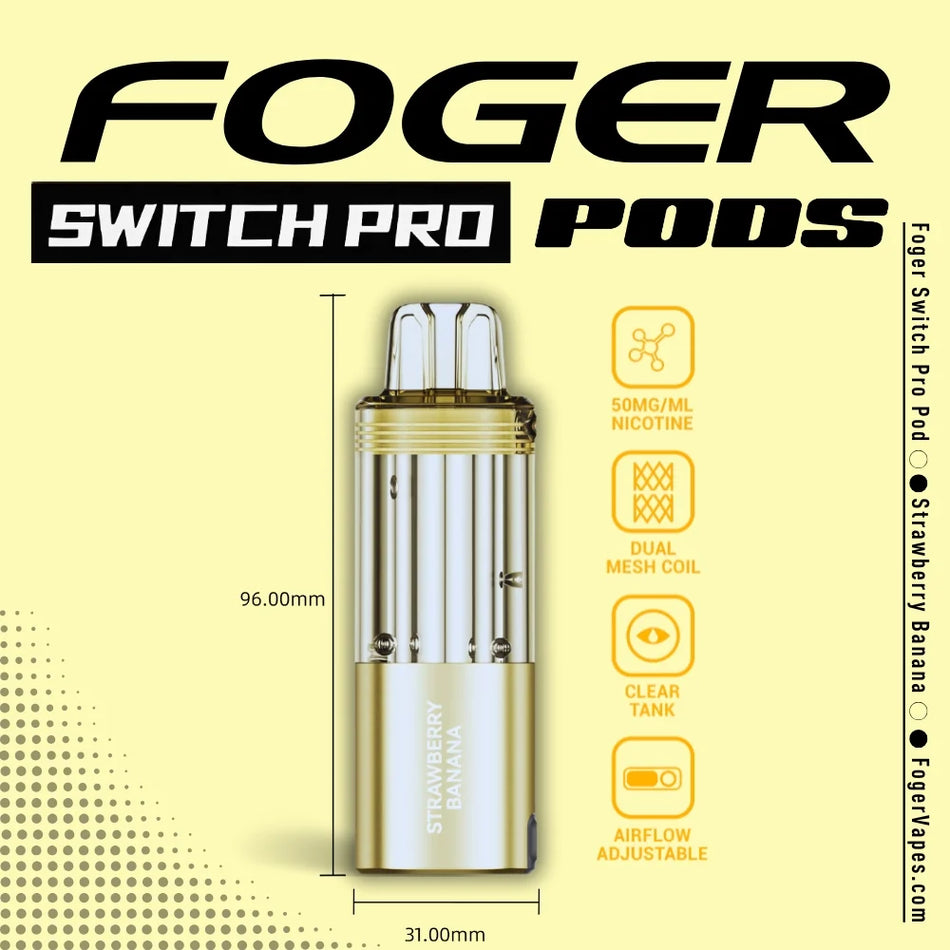 Foger Switch Pro Pod | 30K Puffs – Strawberry Banana