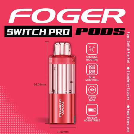 Foger Switch Pro Pod | 30K Puffs – Strawberry Cupcake
