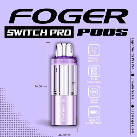 Foger Switch Pro Pod | 30K Puffs – Strawberry Ice