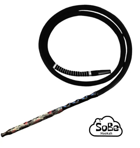 Hookah Silicon Hose Aluminum Handle Black Camo