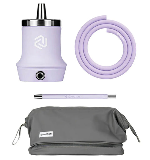 Amotion Roam Mauve FUll Travel Hookah Set
