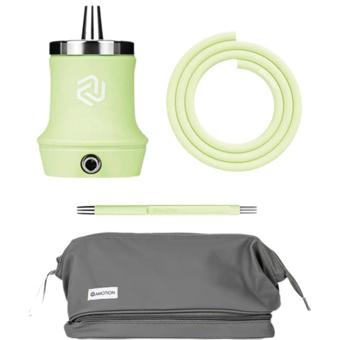 Amotion Roam Lime Full Travel Hookah Set