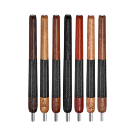 Wookah Wooden Mouthpiece with Black Leather